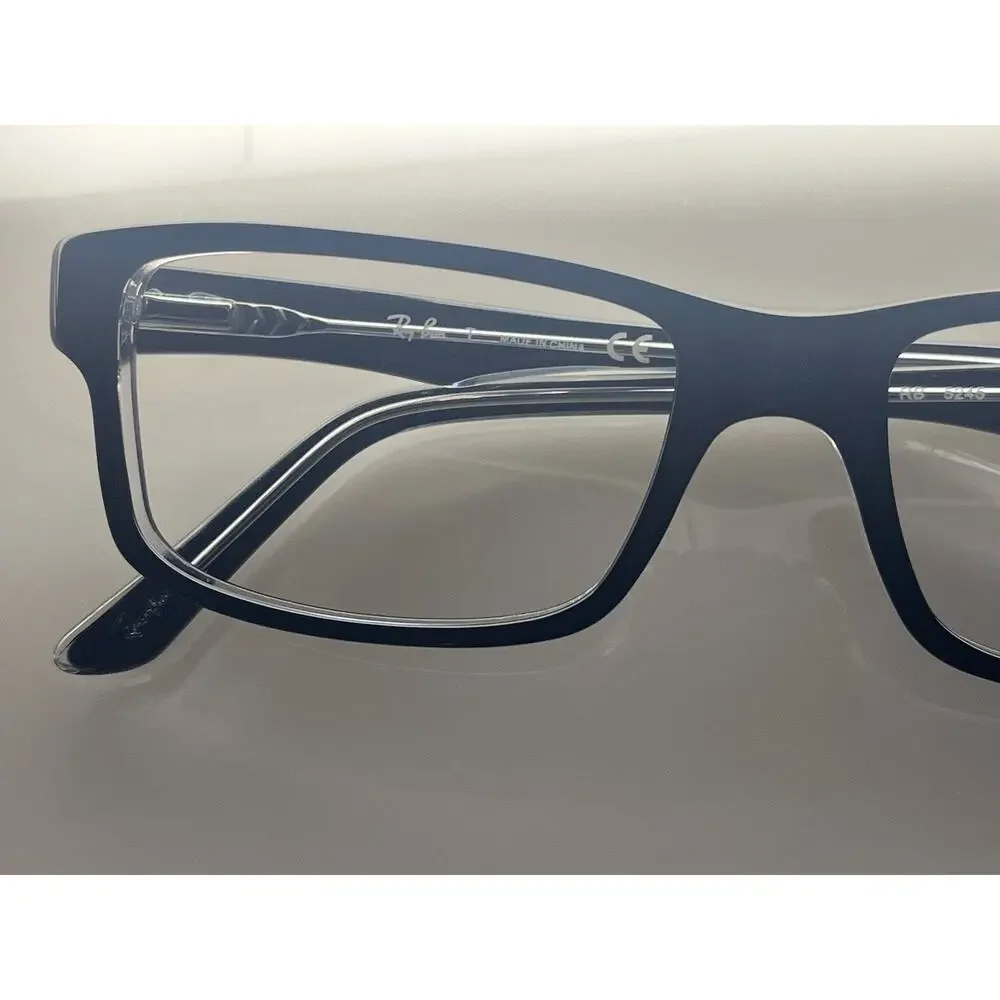 Ray-Ban RB5245 2034 Eyeglasses Black on Transparent frames only W/case 54mm lens